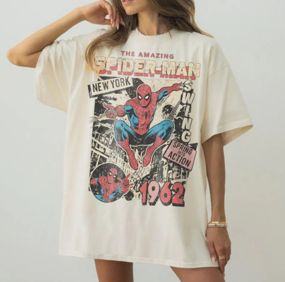 Amazing Spider-man Comfort Color Shirt, Retro Marvel Comics Cover Graphic Tee